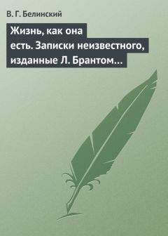 Виссарион Белинский - Жизнь, как она есть. Записки неизвестного, изданные Л. Брантом… - <a href=